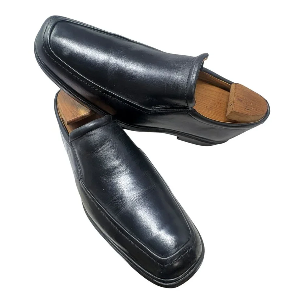 Johnston Murphy‎ Goodwin Black Leather Venetian Loafers